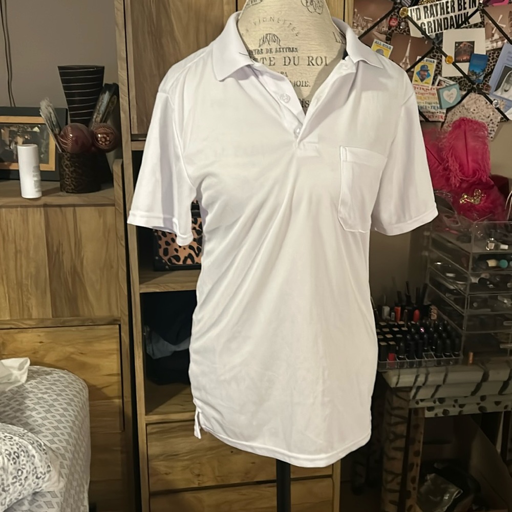Real Essentials White Polo Shirt - Small